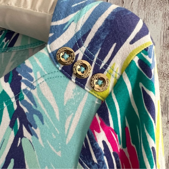Lilly Pulitzer Sophie Light As A Feather Multicolor Tropical Print Dress Small - Picture 3 of 4